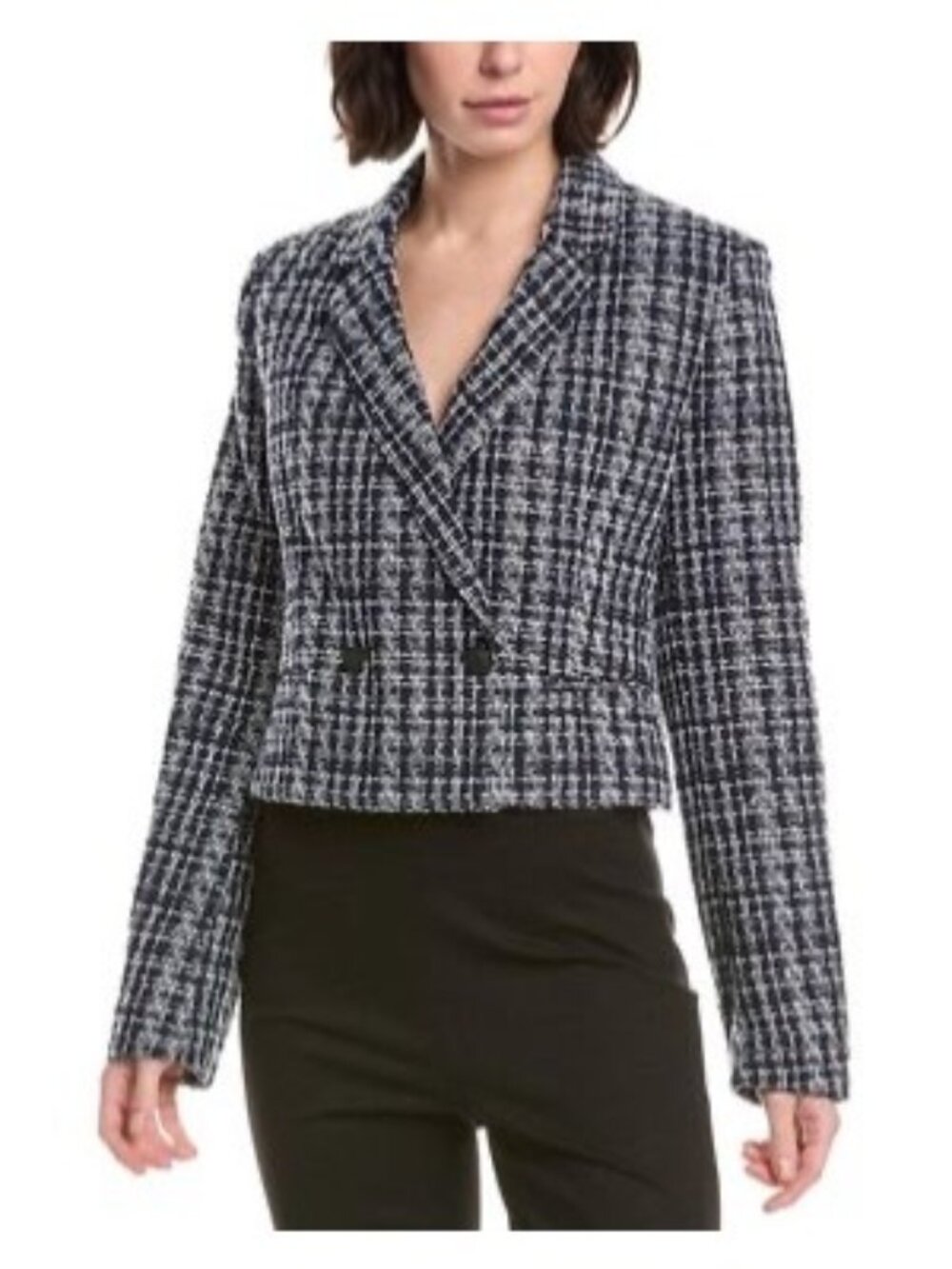 rag & bone Elvy Double Breasted Crop Tweed Blazer jacket size 0